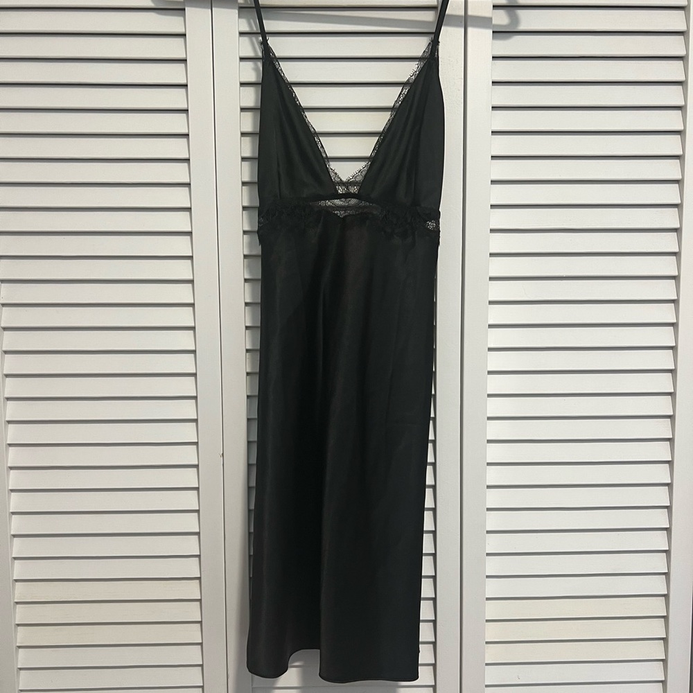 Victoria’s Secret silk slip with lace detail